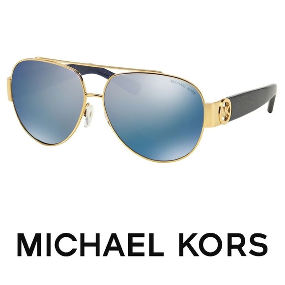 Michael Kors Tabitha II Blue Mirrored Pilot Aviator Sunglasses + Case MK5012 - Picture 1 of 10